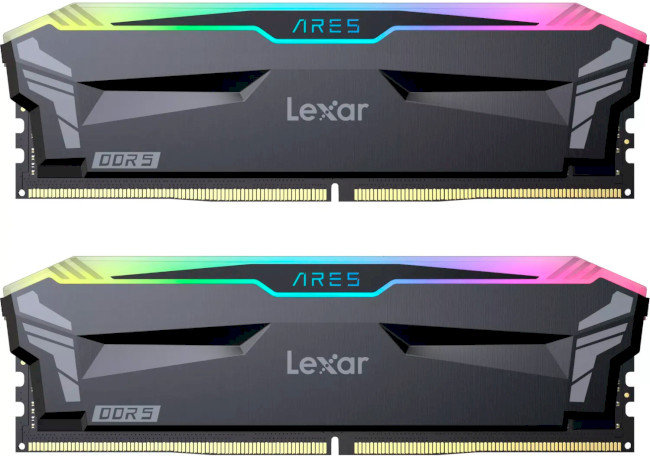 Акція на Lexar 32 Gb (2x16GB) DDR5 6000 MHz Ares Rgb (LD5BU016G-R6000GDLA) від Stylus