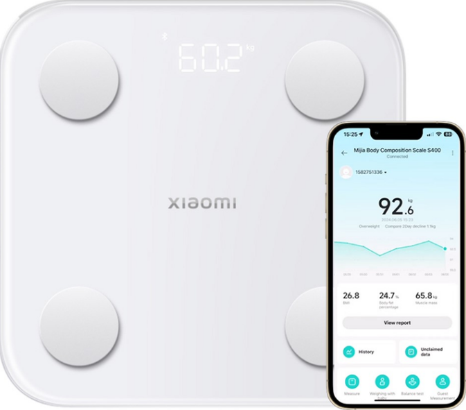 Акція на Xiaomi Body Composition Scale S400 (BHR7793GL) від Stylus