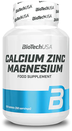 

BioTechUSA Calcium Zinc Magnesium 100 tabs / 50 servings