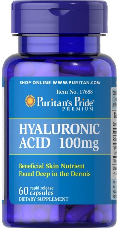 Акція на Puritan's Pride Hyaluronic Acid 100 mg 60 caps від Stylus
