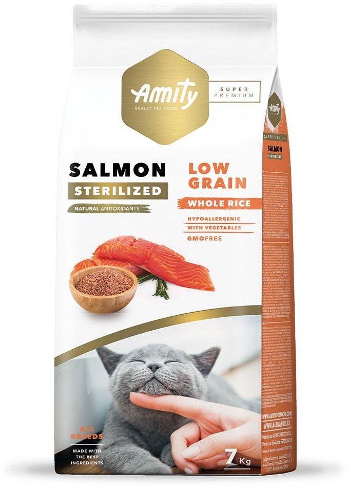 Акція на Сухий корм Amity Super Premium Cat Sterilized Salmоn для дорослих стерилізованих котів з лососем 7 кг (SP 946 Ster Salm 7KG) від Y.UA