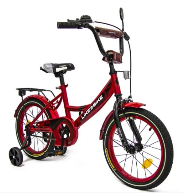 Акція на Велосипед подростковый 2-х колесный 16'' 211615 (RL7T) Like2bike Sky, бордовый, рама сталь, со звонком від Stylus