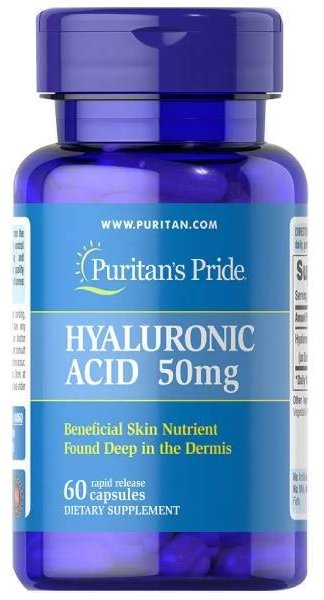 

Puritan's pride Hyaluronic Acid 50 mg Гиалуроновая кислота 60 капсул