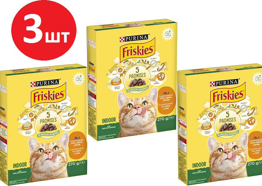 Акція на Сухой корм Friskies Indoor Cat 3х270 г (7613035351820) від Stylus