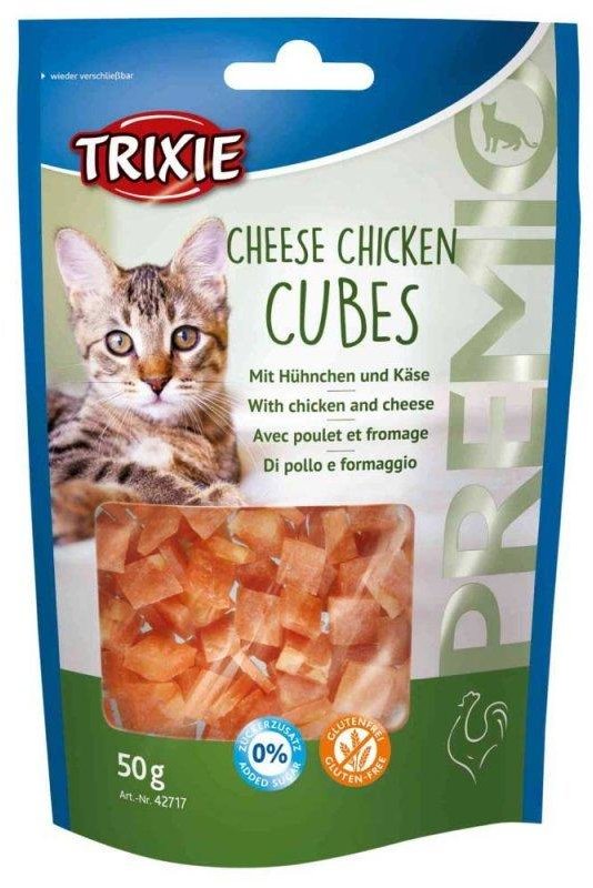 

Лакомство для кошек Trixie Premio Cheese Chicken Cubes с курицей и сыром в виде кубиков 50 г (4011905427171)