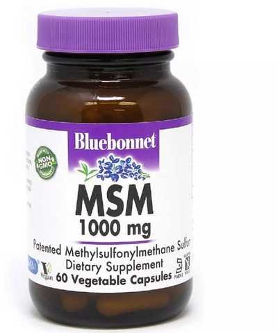 

Bluebonnet Msm 1000 mg Метилсульфонілметан 60 капсул