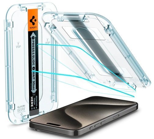 

Spigen Tempered Glass tREZ 2 Pack (AGL06872) for iPhone 15 Pro Max
