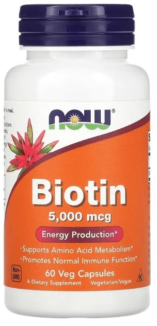 

Now Foods Biotin 5000 mcg 60 caps Біотин