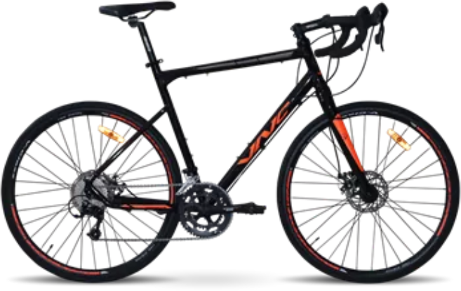 Акція на Велосипед Vnc 2023' 28" TimeRacer A7 Sh V53A7SH-2857-BO 22"/57см (4156) black (shiny)/orange (matt) від Stylus