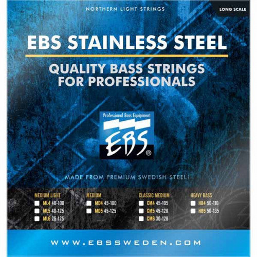 

Струны для бас-гитары Ebs SS-CM 5-strings (45-128) Stainless Steel