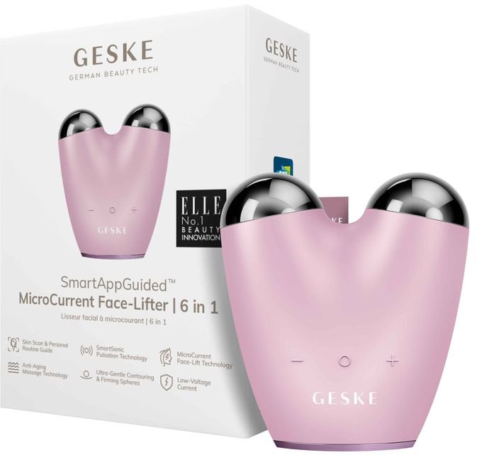 Акція на Микротоковый подтягиватель лица Geske MicroCurrent Face-Lifter 6 в 1 Pink (GK000015PK01) від Stylus