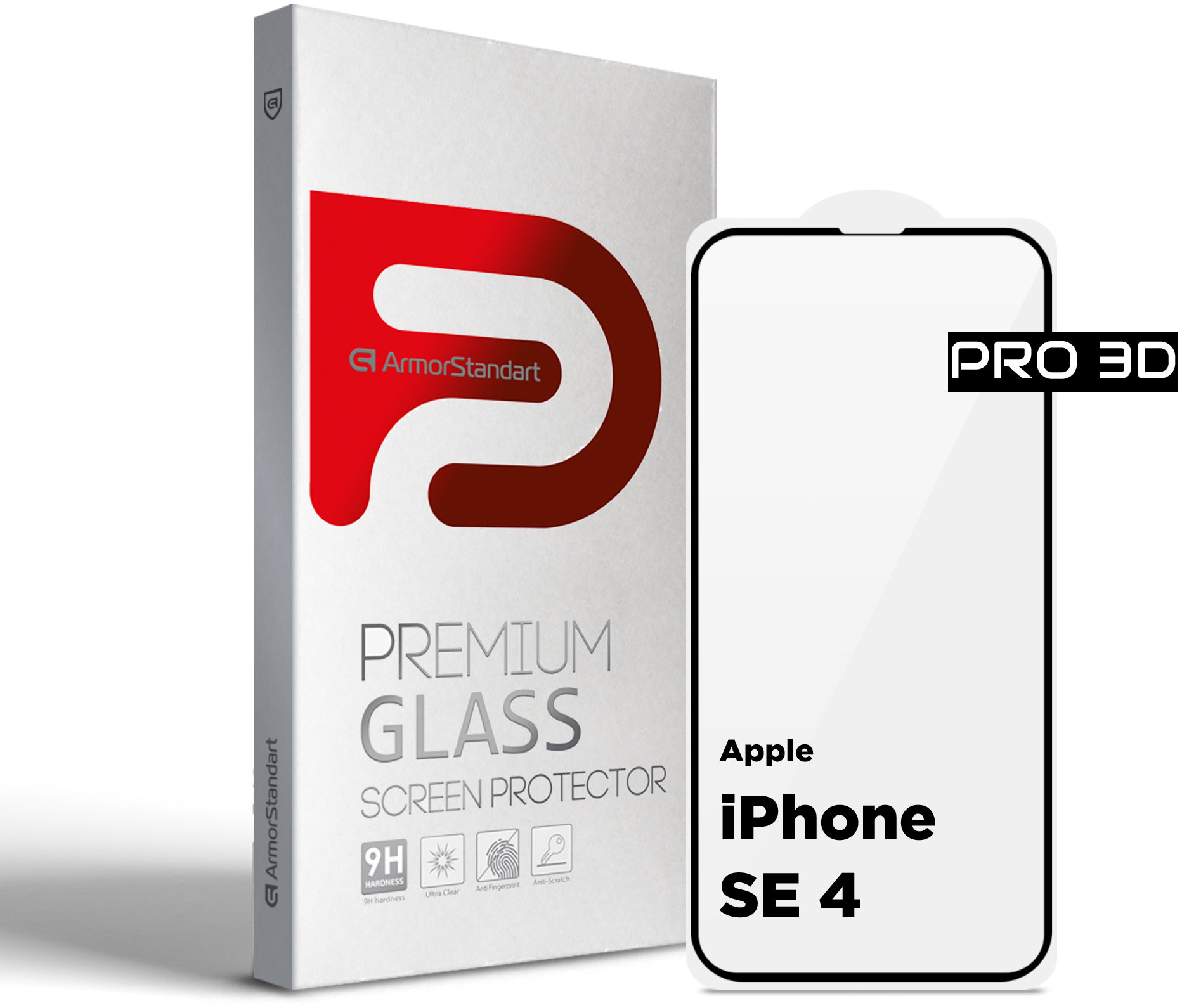 

ArmorStandart Tempered Glass Pro 3D Black для iPhone 16e (ARM76271)