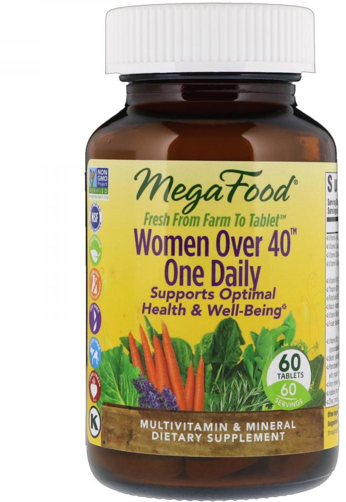 

MegaFood Women Over 40 One Daily 60 Tabs Мультивитамины для женщин