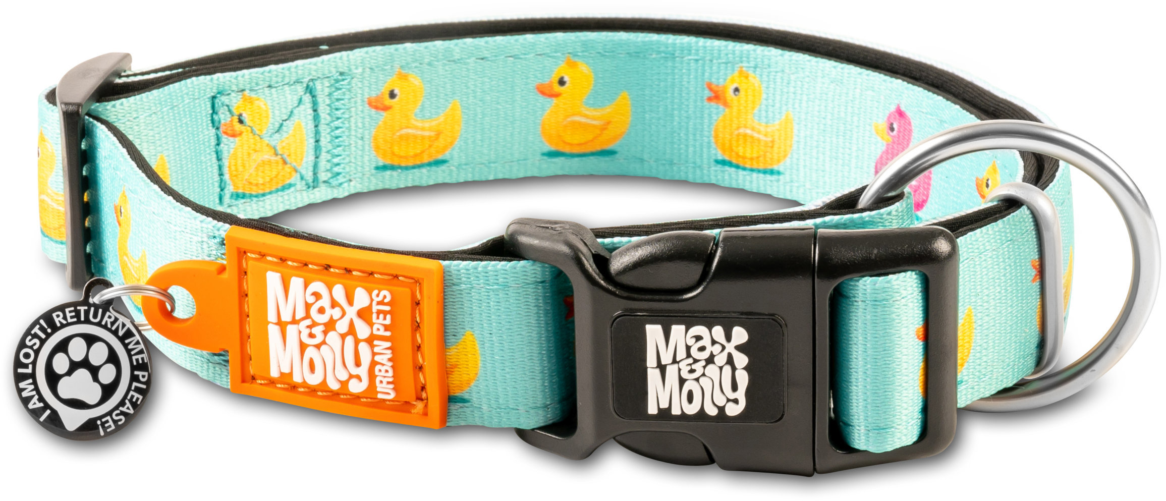 Акція на Ошейник Max & Molly Urban Pets Smart Id Collar - Ducklings/S с принтом Утята (4894512020474) від Stylus