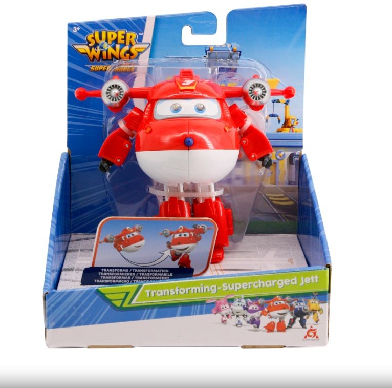 

Игрушка-трансформер Super Wings Transforming-Supercharge Jett, Джетт (EU740283)