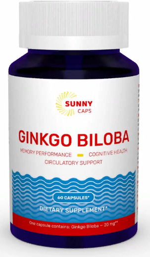 

Sunny Caps Ginkgo Biloba 20 mg Гинкго Билоба 60 капсул