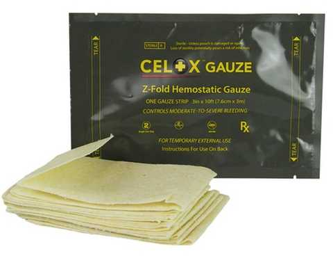 Акція на Бинт Celox гемостатический Z-Fold Gauze 3 м х 7.6 см (НФ-00002156) від Stylus