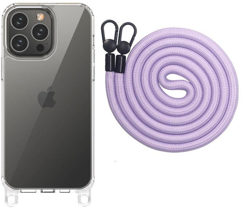 

Epic Tpu Transparent with Straps Light Purple для iPhone 13 Pro Max