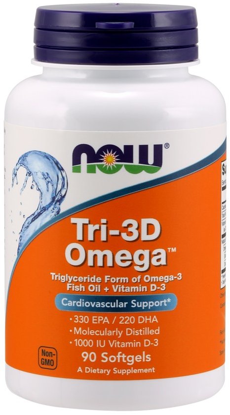 Акція на Now Foods TRI-3D Omega 90 Sgels Три-3D Омега від Stylus