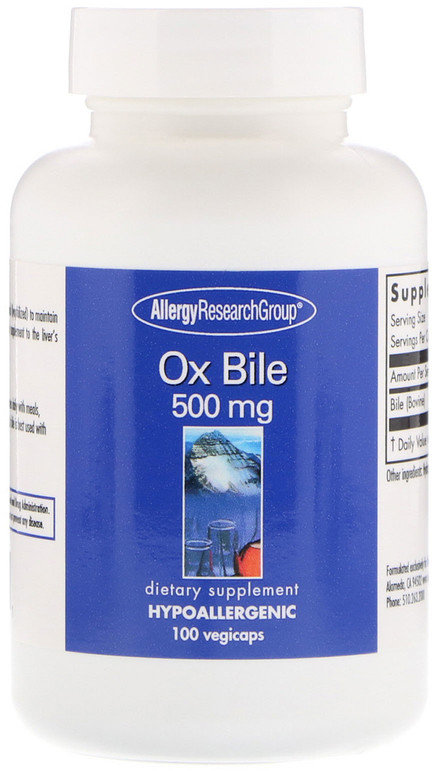 

Allergy Research Group Ox Bile 500 mg 100 сaps (ALG-70850)