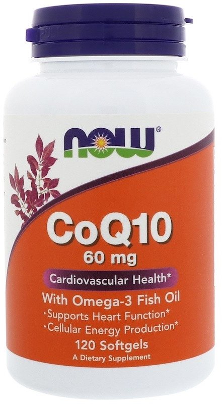 

Now Foods CoQ10 60 mg with Omega 3 Fish Oils 120 caps