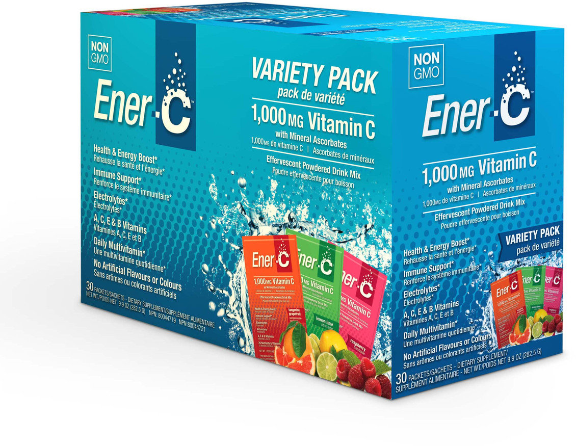 

Ener-C Vitamin C 30 pacs Вітамінний напій для підвищення імунітету, асорті