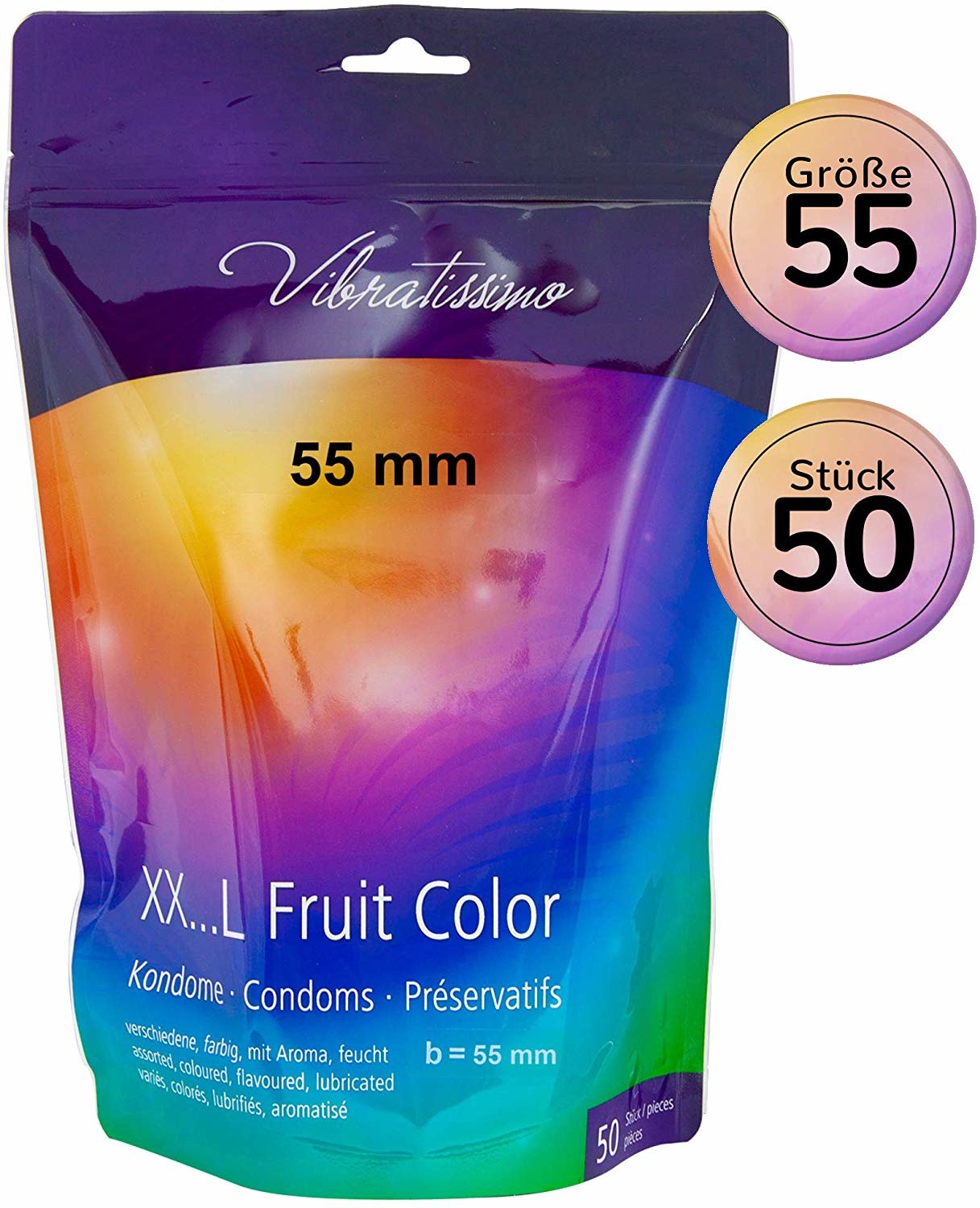 

Презервативи Amor Vibratissimo... L Fruit Color, 55 мм, 50 шт.