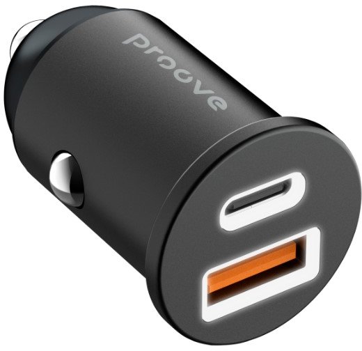 Акція на Proove Car Charger Tiny Power USB+USB-C 30W Black (ACTP30111201) від Stylus