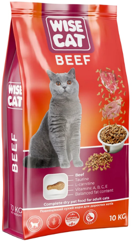 Акція на Сухой корм Wise Cat Beef - для кошек Говядина 10 кг (4820111141289) від Stylus