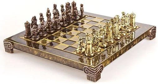 Акція на Шахматы Византийская империя, латунь, в деревянном футляре, коричневые 20х20см (S1CBRO) від Stylus