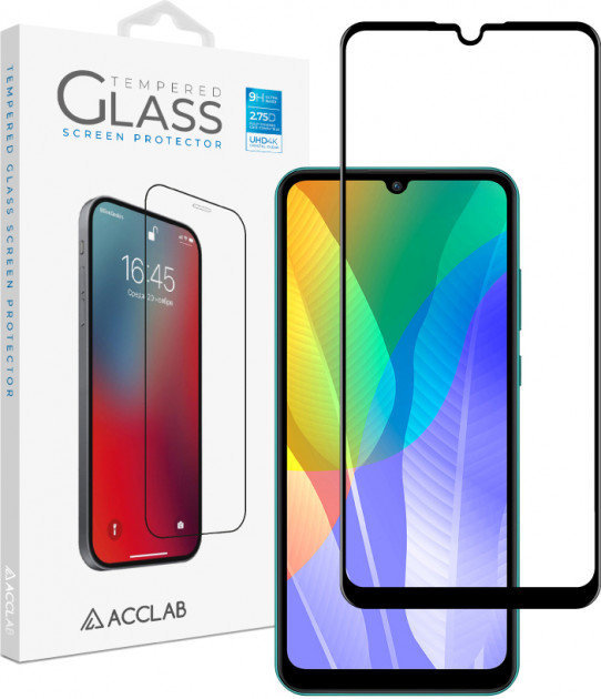 

Acclab Tempered Glass Full Glue Black for Huawei Y8p / P Smart S