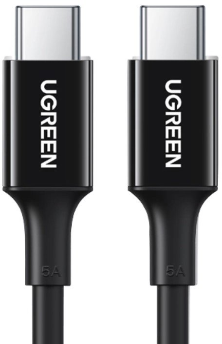 Акція на Ugreen USB-C to USB-C 100W 5A 1m Black (80371) від Y.UA