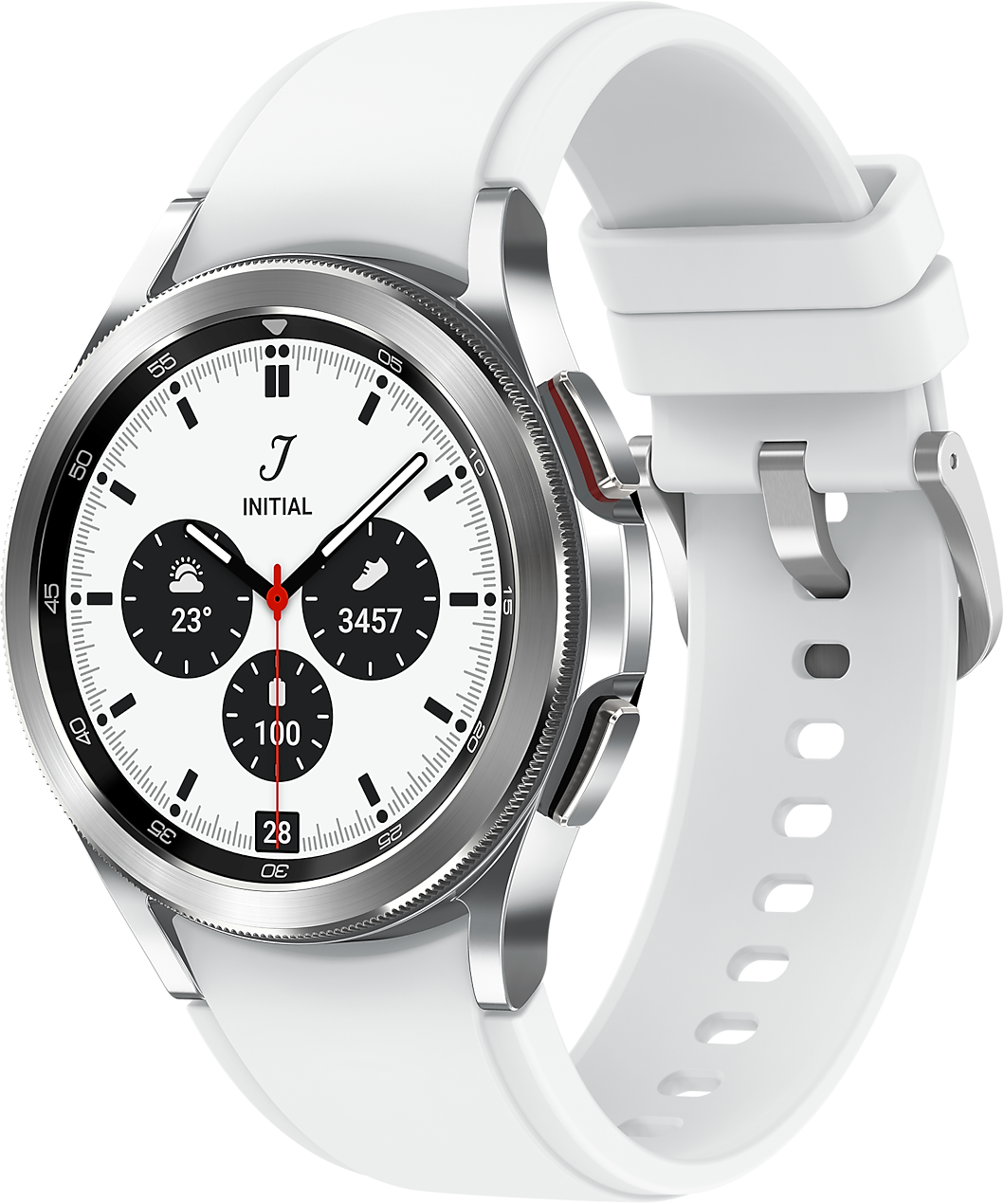 Акція на Samsung Galaxy Watch 4 Classic 42mm Lte Silver (SM-R885FZSA) від Y.UA