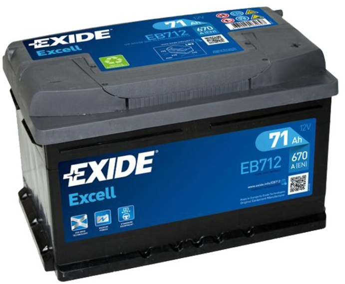 

Автомобильный аккумулятор Exide EB712