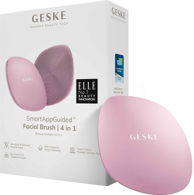 Акція на Щетка для лица Geske Facial Brush 4 в 1 Pink (GK000018PK01) від Stylus