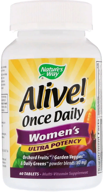 

Nature's Way, Alive! Once Daily Women's Ultra Potency Multi-Vitamin, 60 Tablets (NWY-15686)