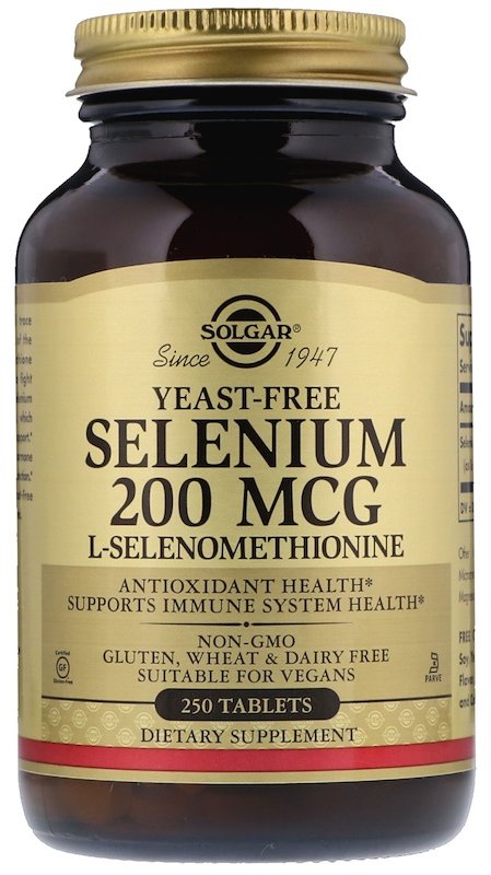 

Solgar Selenium, Yeast-Free Солгар Селен без дрожжей, 200 мкг, 250 таблеток