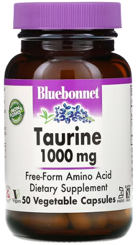 Акція на Bluebonnet Nutrition Taurine Таурин 1000 мг 50 гелевых капсул від Stylus