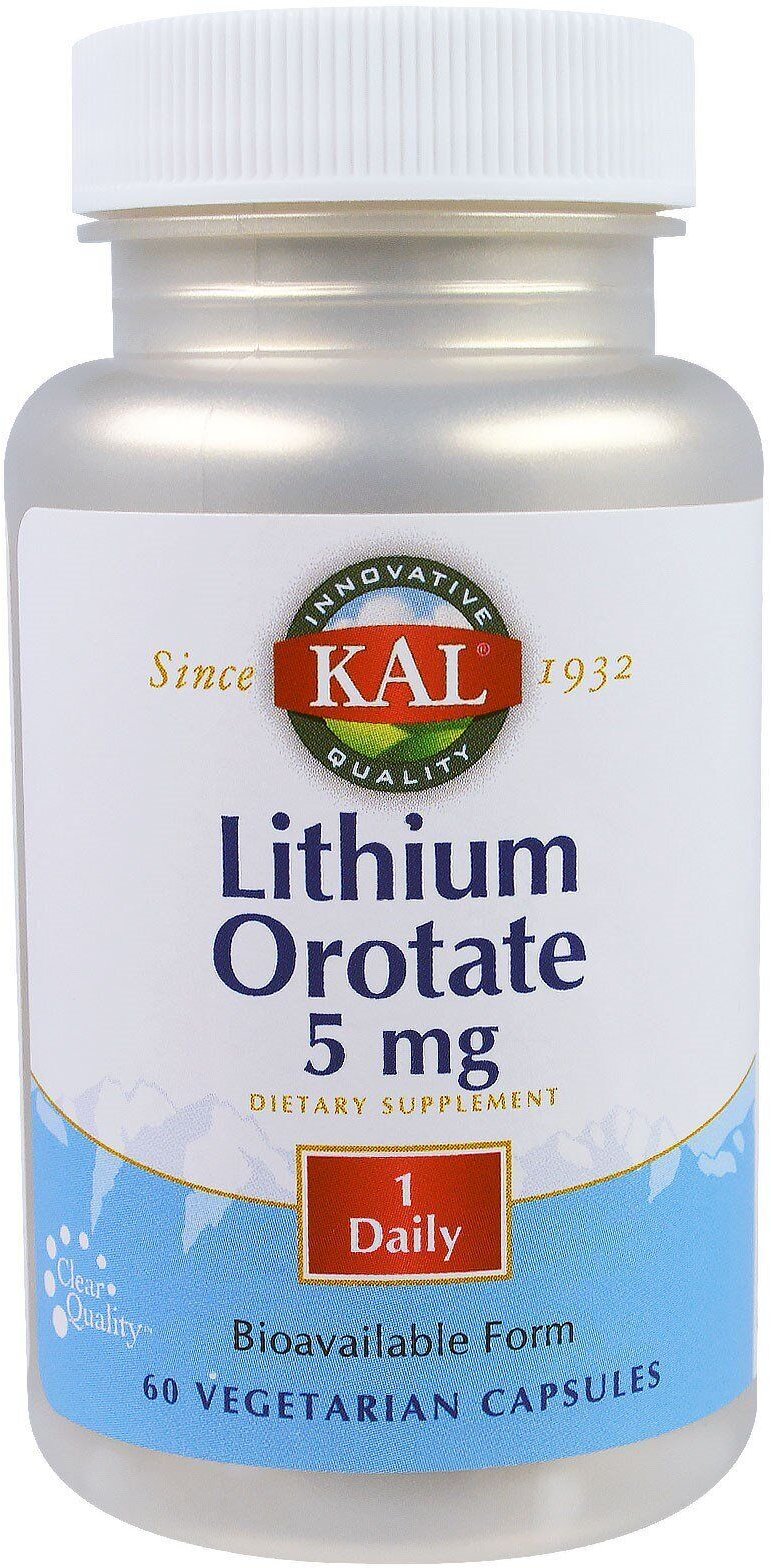 

Kal Lithium Orotate 5 mg 60 Veg Caps (CAL-38038)