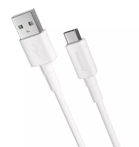 Акція на Proove Usb Cable to USB-C Small Silicone 3A 1m White від Stylus