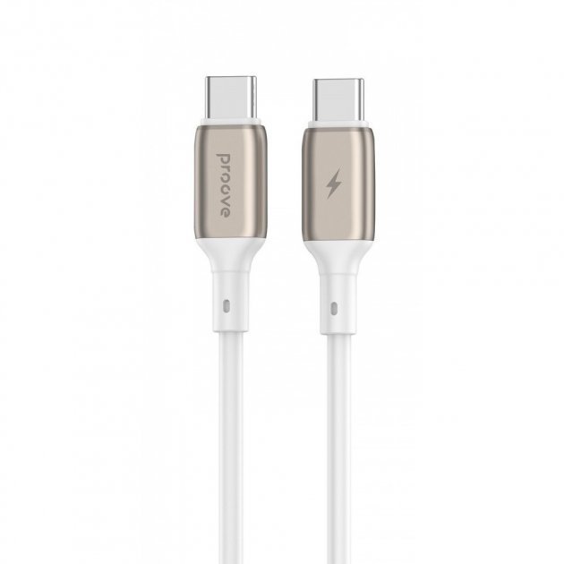 Акція на Proove Cable USB-C to USB-C Flex Metal 60w 1m White (CCFM60002202) від Stylus