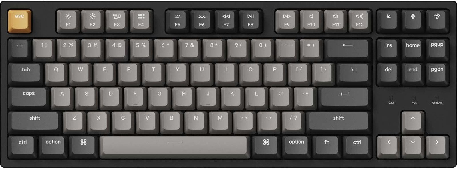 Акція на Keychron K1 87 keys, Gateron RED, RGB, Black (M1_KEYCHRON) від Stylus