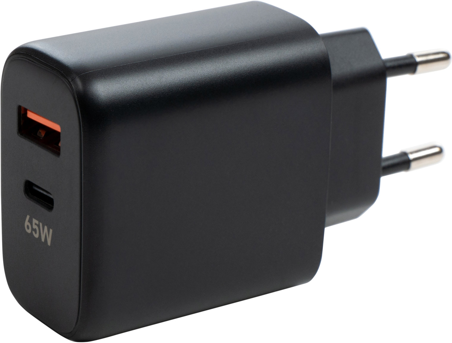 Акція на Vinga Wall Charger USB+USB-C GaN 65W Pd Black (VCPCHCA65B) від Stylus