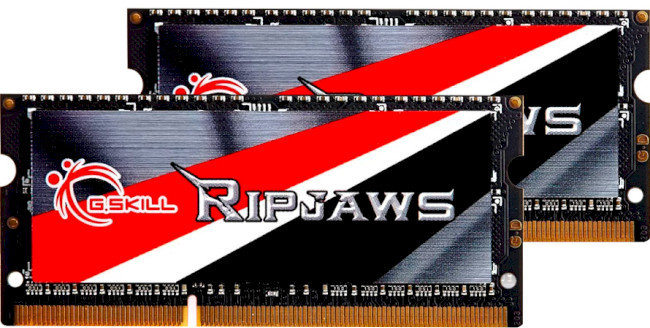 Акція на G.Skill 16 Gb (2x8GB) DDR3L 1600 MHz Ripjaws Laptop Memory (F3-1600C9D-16GRSL) від Stylus