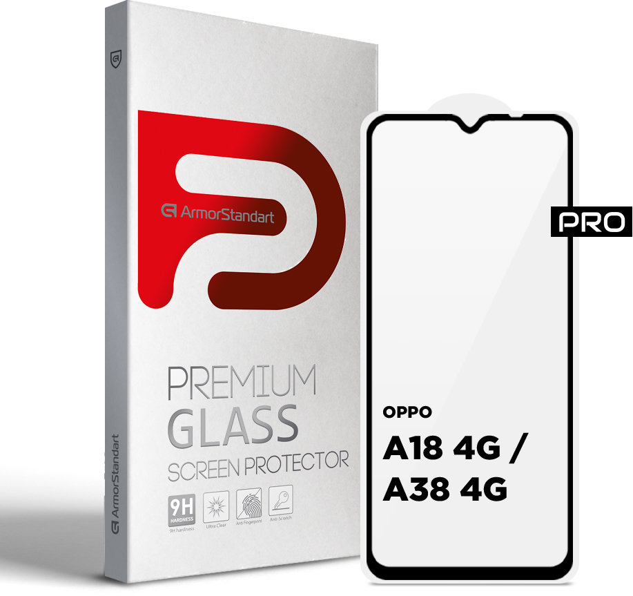 

ArmorStandart Tempered Glass Pro Black for Oppo A18 4G / A38 4G (ARM71040)