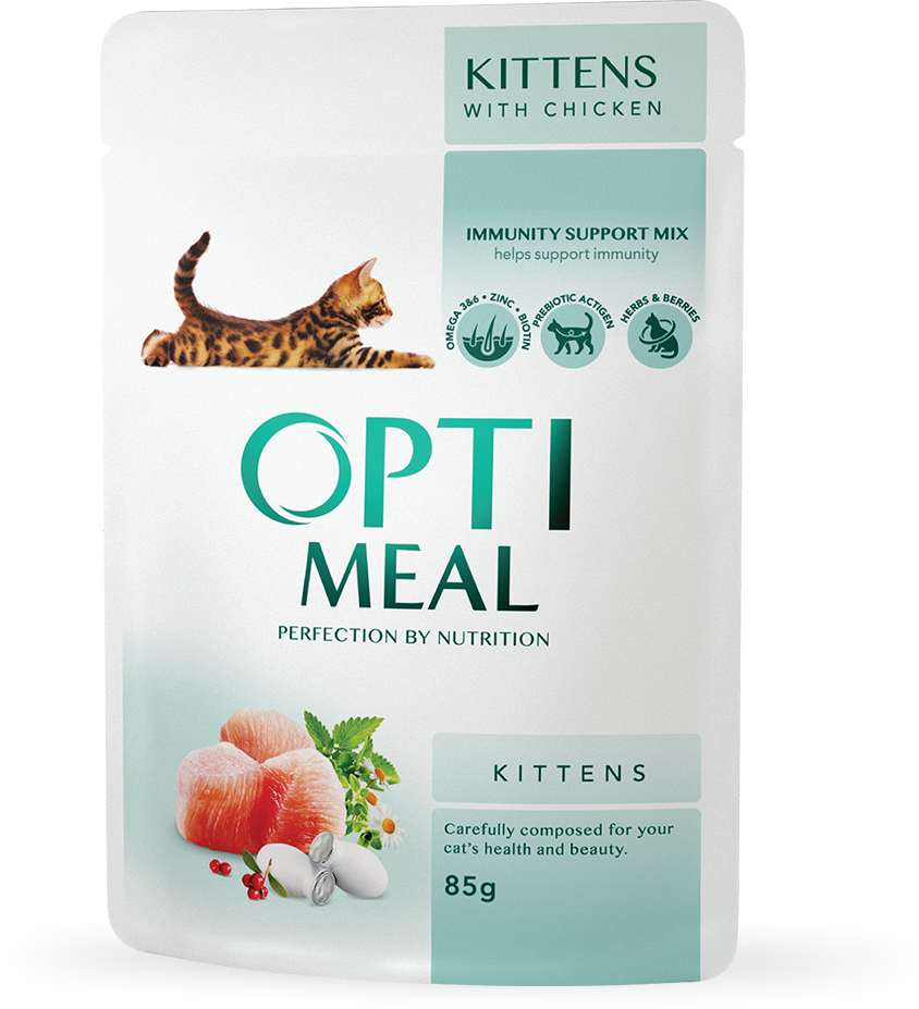 Акція на Влажный корм Optimeal Kittens для котят со вкусом курицы 12x85 г (4820083905452) від Stylus