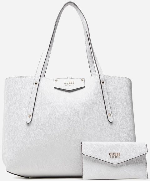 

Женская сумка шоппер Guess Eco Brenton Girlfriend Satchel белая (HWEVG839009-ALM)