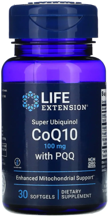 

Life Extension Super Ubiquinol CoQ10 with BioPQQ Супер убіхінол - коензим Q10, з BioPQQ 100 мг 30 желатинових капсул