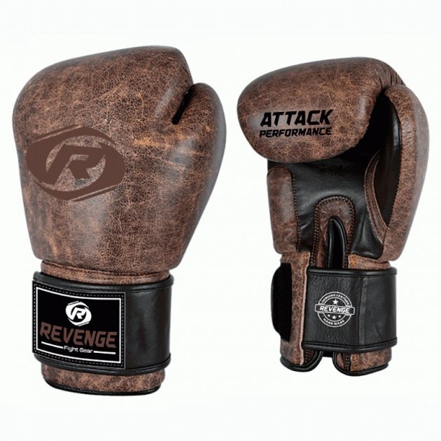 Акція на Боксерские перчатки Revenge 10 унц кожаные коричневые (EV-10-1033) від Stylus