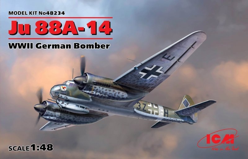 

Німецький бомбардувальник Ju 88A-14, Wwii German Bomber (ICM48234)